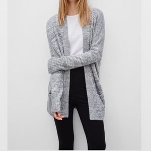 Talula Gray Open-Front Cardigan